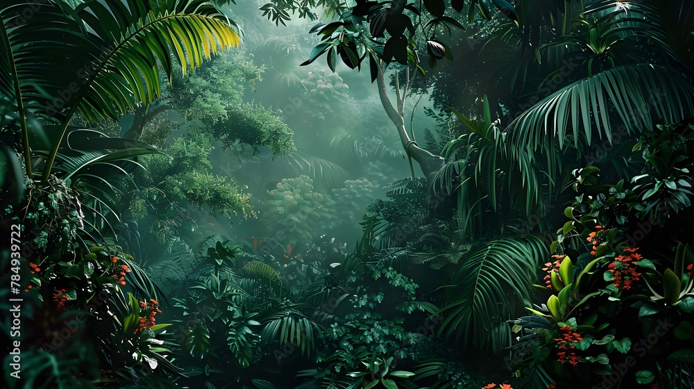 Lush Green Tropical Forest