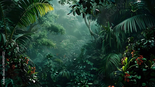 Lush Green Tropical Forest