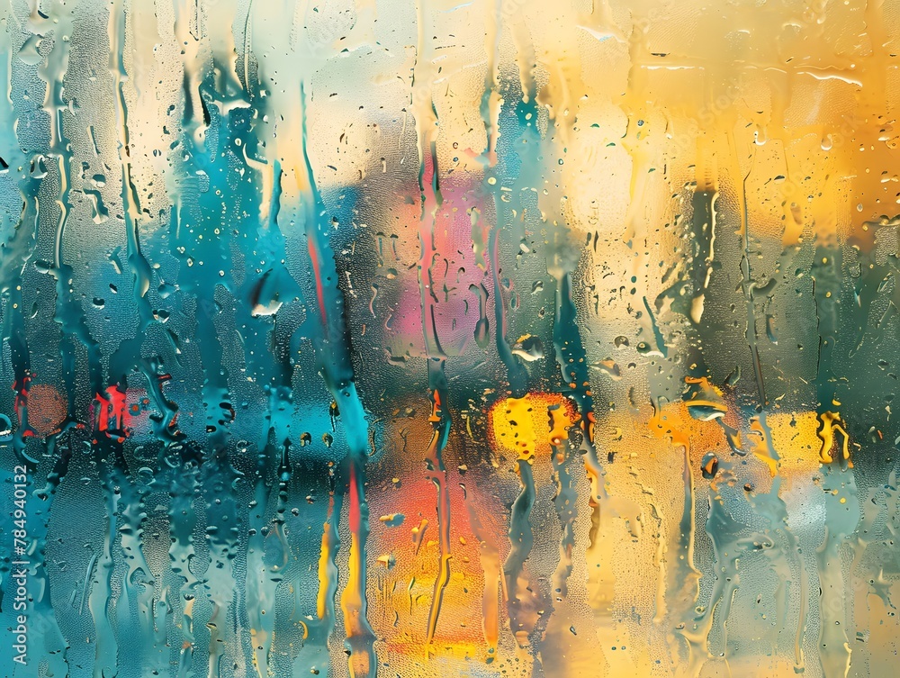 Abstract Rainy Window