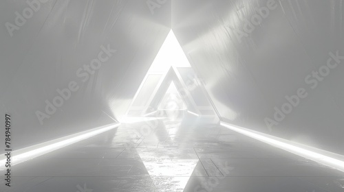 Multi purpose background material  Commercial KV advertising background  minimalist and technological white space tunnel