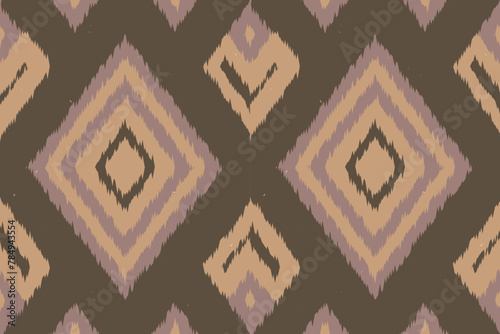 Fabric ethnic tribal pattern art. Ethnic ikat seamless pattern. American and Mexican style. Design for background, wallpaper, illustration, fabric, clothing, carpet, textile, batik, embroidery.