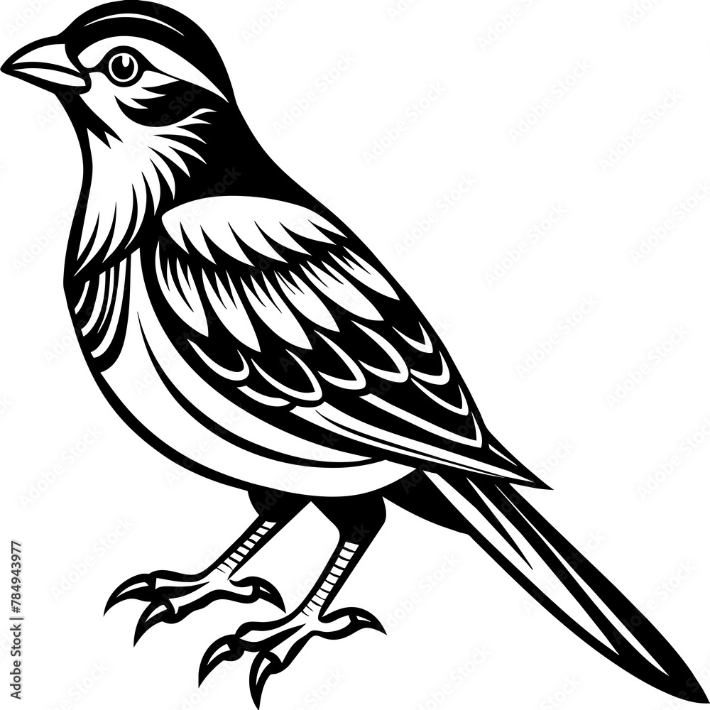 Fototapeta premium Bird vector illustration. 
