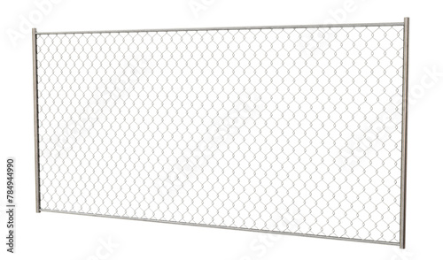 Clear Diamond Mesh: PNG features a transparent metal chain-link fence with a captivating rhombic mesh design. Ideal for showcasing secure fencing solutions without a background for design flexibility.