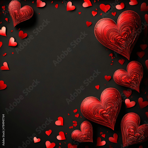 valentine background with hearts