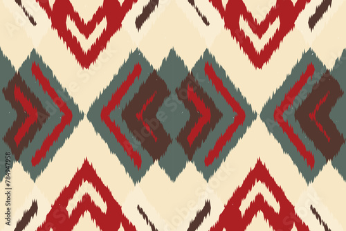 Traditional tribal or Modern native thai ikat pattern. Geometric ethnic background for pattern seamless design or wallpaper. photo