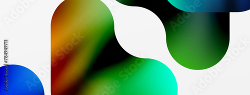 A macro photograph showcasing a vibrant rainbowcolored circle against a clean white background, highlighting colorfulness and a captivating pattern