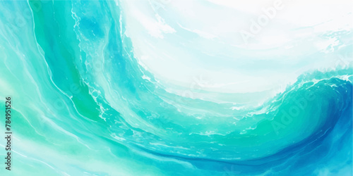 abstract soft blue and green abstract water color ocean wave texture background. Banner Graphic Resource as background for ocean wave and water wave abstract graphics 