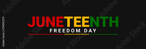 Juneteenth freedom day background design. African-American holiday celebration banner. Vector illustration