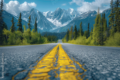 Road in the mountains. Created with Ai © Creative Stock 