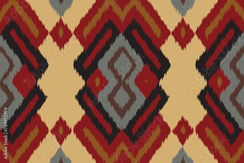 Traditional tribal or Modern native thai ikat pattern. Geometric ethnic background for pattern seamless design or wallpaper. photo