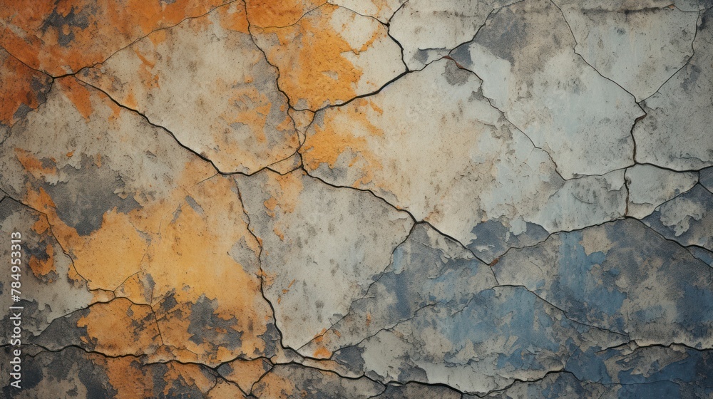 Obraz premium A textured background resembling cracked paint or distressed concrete, adding an industrial edge to designs.