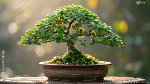Delicate bonsai tree thriving in a carefully chosen pot, showcasing the beauty of nature in a confined space. --ar 16:9 --stylize 750 Job ID: ecf3e827-b1f8-4568-a684-09692ec6dc95