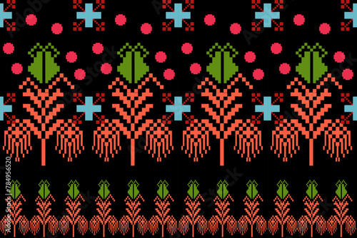 Abstract ethnic geometric pattern design for background or wallpaper.
Figure tribal embroidery. Indian, Scandinavian, Gypsy, Mexican, folk pattern.