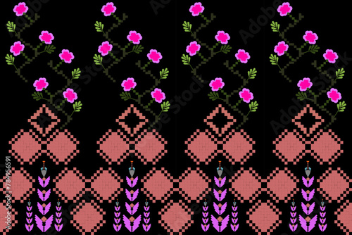 Abstract ethnic geometric pattern design for background or wallpaper.
Figure tribal embroidery. Indian, Scandinavian, Gypsy, Mexican, folk pattern.