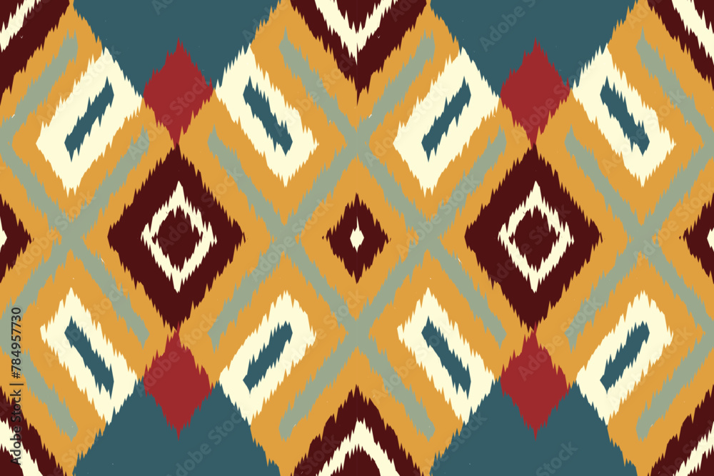 Ethnic abstract ikat art. Aztec ornament print. geometric ethnic pattern seamless color oriental. Design for background ,curtain, carpet, wallpaper, clothing, wrapping, Batik, vector illustration. Ethnic abstract ikat art. Aztec ornament print. geometric ethnic pattern seamless color oriental. Design for background ,curtain, carpet, wallpaper, clothing, wrapping, Batik, vector illustration.