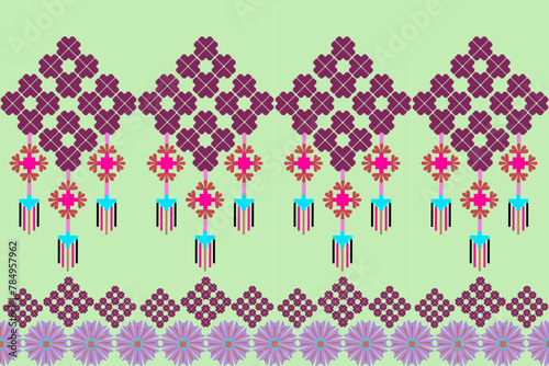 Abstract ethnic geometric pattern design for background or wallpaper.
Figure tribal embroidery. Indian, Scandinavian, Gypsy, Mexican, folk pattern.