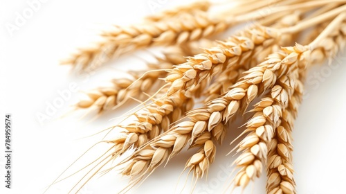 Wheat grain isolated on white