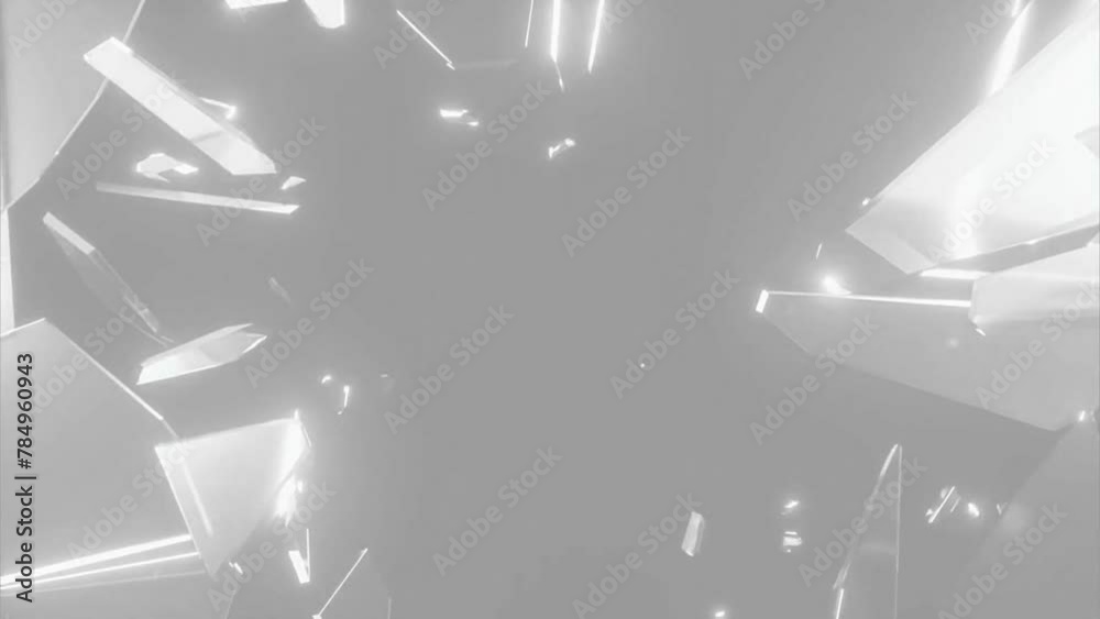 Breaking glass motion graphics. breaking glass on transparent background. Popup design element for videos and clips. Broken glass with cracks on transparent background.
