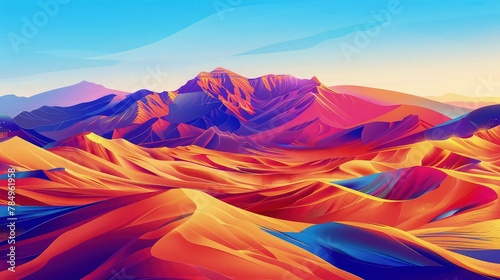 Hues of the Desert  Majestic Mountain Vista