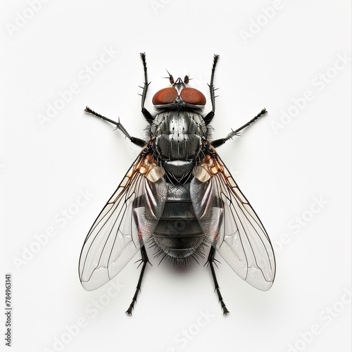 a Blow Fly on white Background, 