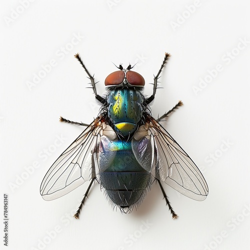 a Blow Fly on white Background,  photo