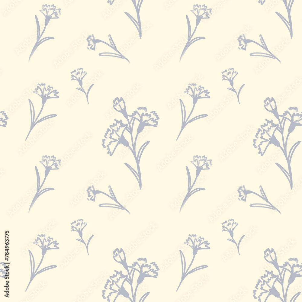 seamless pattern with Carnations seamless pattern with Carnations