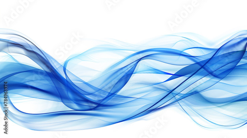 An elegant sapphire blue abstract wave background with a white backdrop.