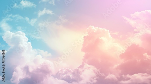 Whispers of Dawn A Pastel Sky Background Radiates with Soft Hues, Inviting Moments of Peace and Reflection