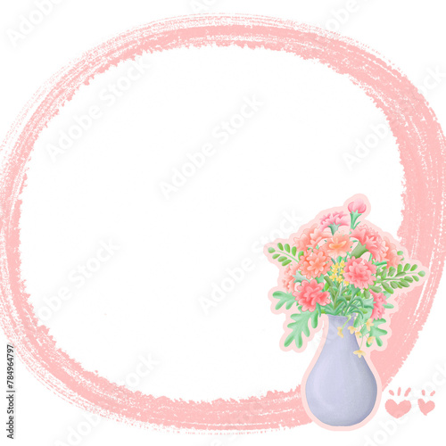 bouquet of carnations in vase