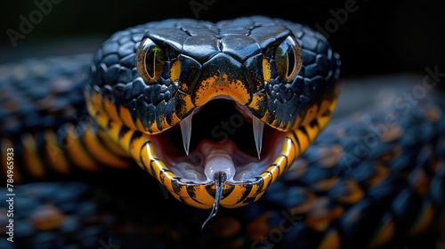 Hooded Spitting Cobra Launching Venomous Spit in a Swift and Accurate Attack.