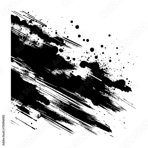 Collection of ink splatters ink splashes el close up of a black and white ink splatter