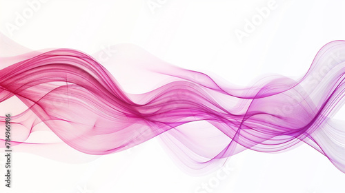 Spectrum gradient wave lines in lively shades of fuchsia  signifying energy and innovation in technology and science  isolated on a white background.