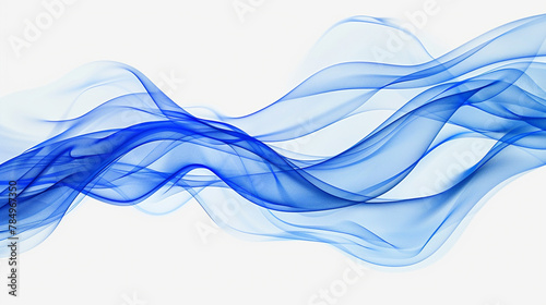 A vivid ultramarine blue abstract wave background with a white backdrop.