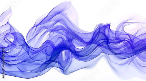 A vivid ultramarine abstract wave background with a white backdrop.