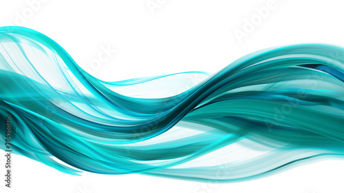 A vibrant turquoise abstract wave background with a white backdrop.