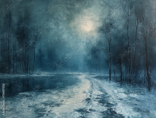 Lunar Whisper in the Wintertide Forest