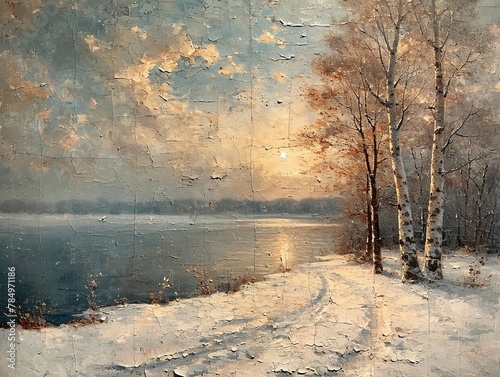Winter's Eve by the Lake