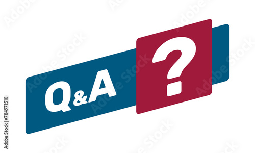 Q&A vector banner or social media post. Questions and answers label. Ask help sign. Help desk logo.