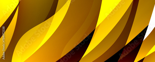 Closeup macro photography of a terrestrial plant in the banana family, showcasing the vibrant yellow and black striped background with tints and shades resembling a flower petal or fruit
