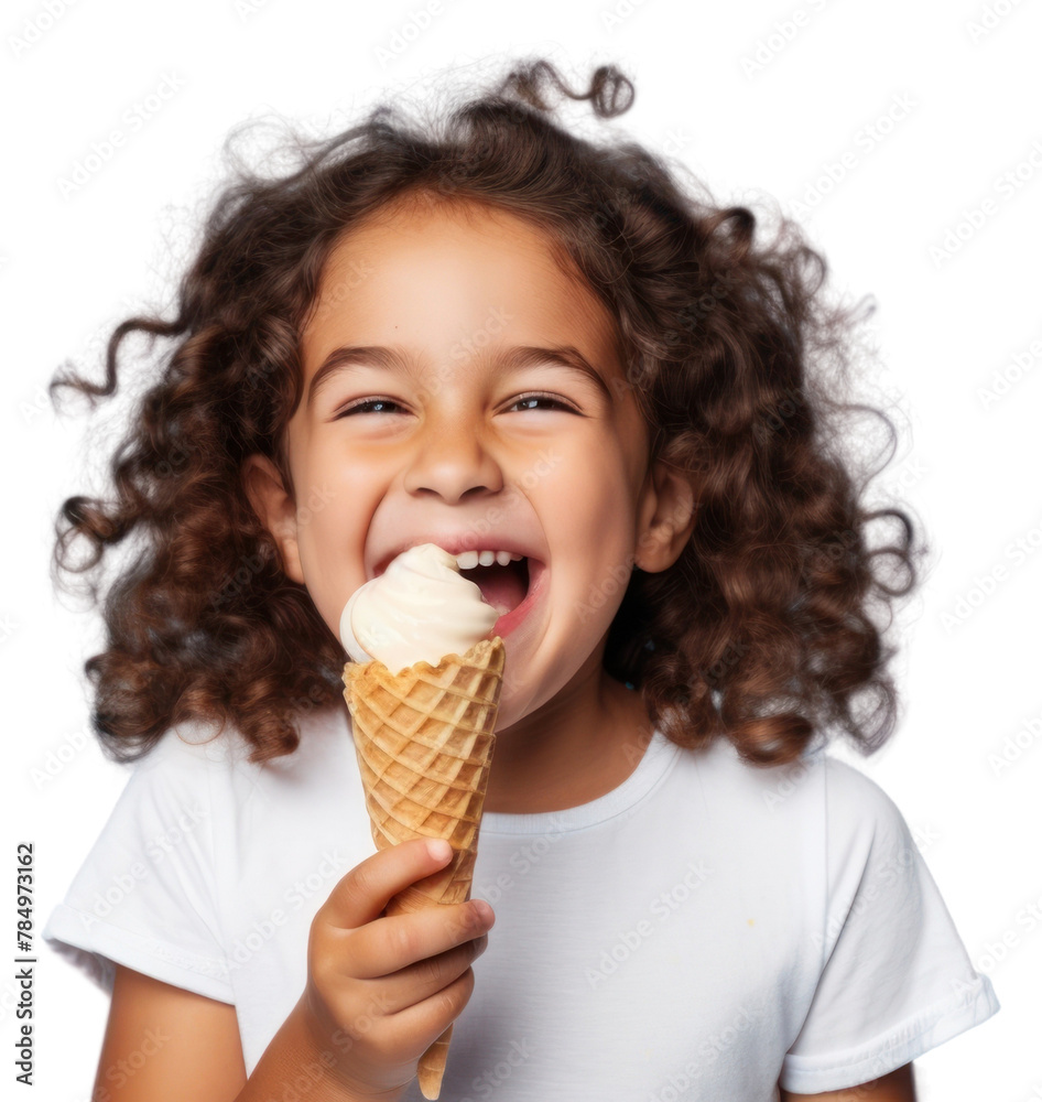 PNG Kid eating ice cream cheerful dessert child PNG Kid eating ice cream cheerful dessert child