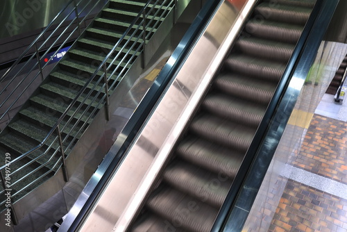 Wallpaper Mural escalator in the subway   los angeles Torontodigital.ca