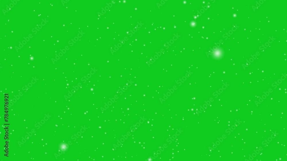 Slow falling snow on the green screen background, 4k footage, winter snow, falling snow animation, seamless loop.