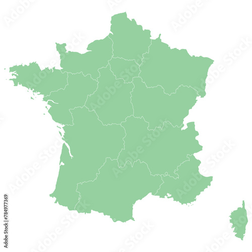 フランス 地図 緑 地方 アイコン