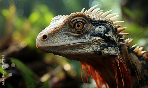 Lizard Close Up on Tree Branch