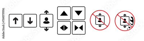 elevator sign on white background	