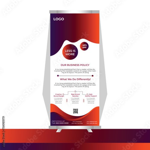  Modern Colors With Attractive Roll Up Banner Design Template
