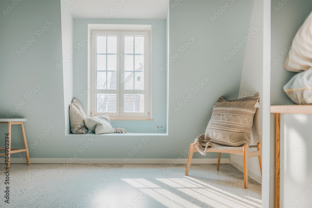 Inviting and comfortable room composition bathed with natural light. Inviting and comfortable room composition bathed with natural light.