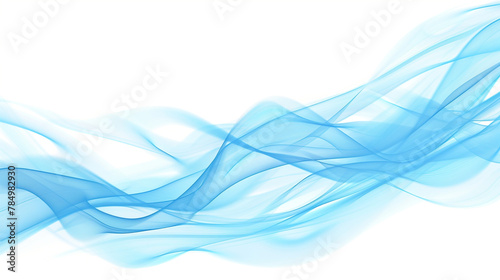 A cool ice blue abstract wave background with a white backdrop.