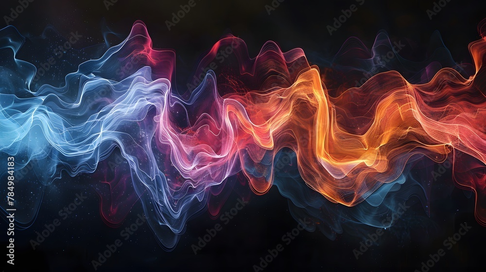 Obraz premium A fiery wallpaper with dancing yellow flames against a dark background