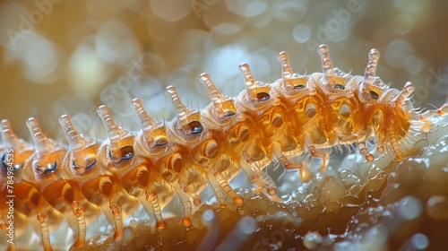 Microbiology: A photo macro close-up of a nematode worm